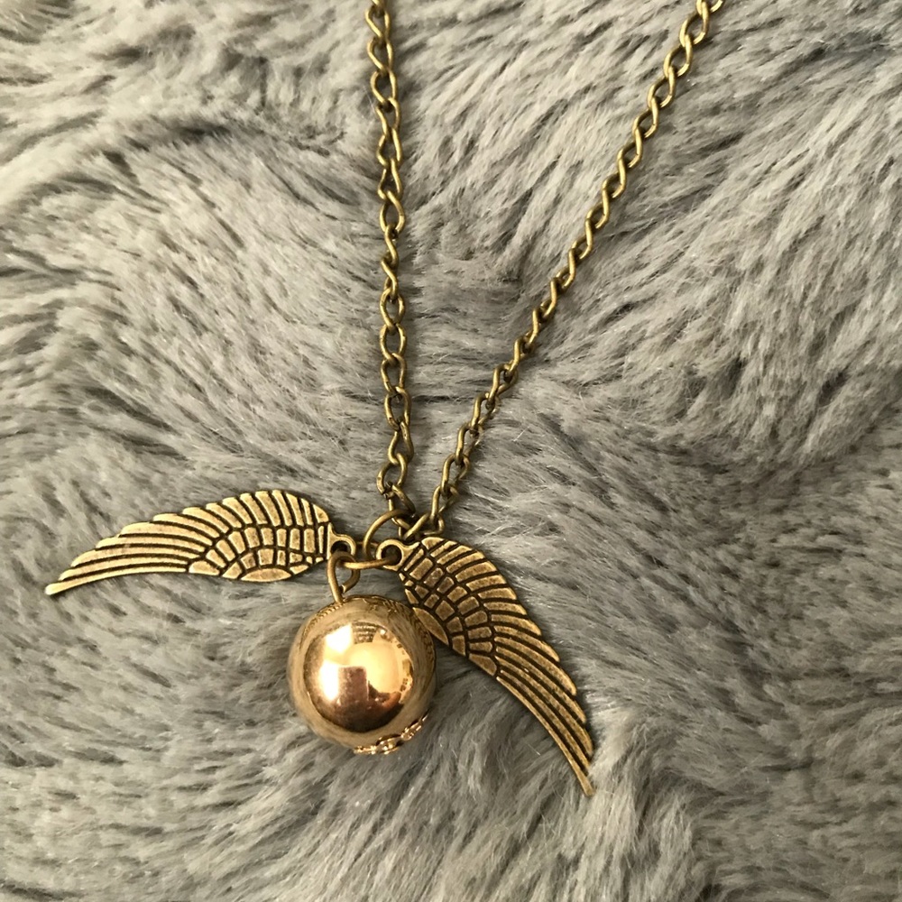 SOLD New!! Harry Potter Snitch Quidditch Necklace
